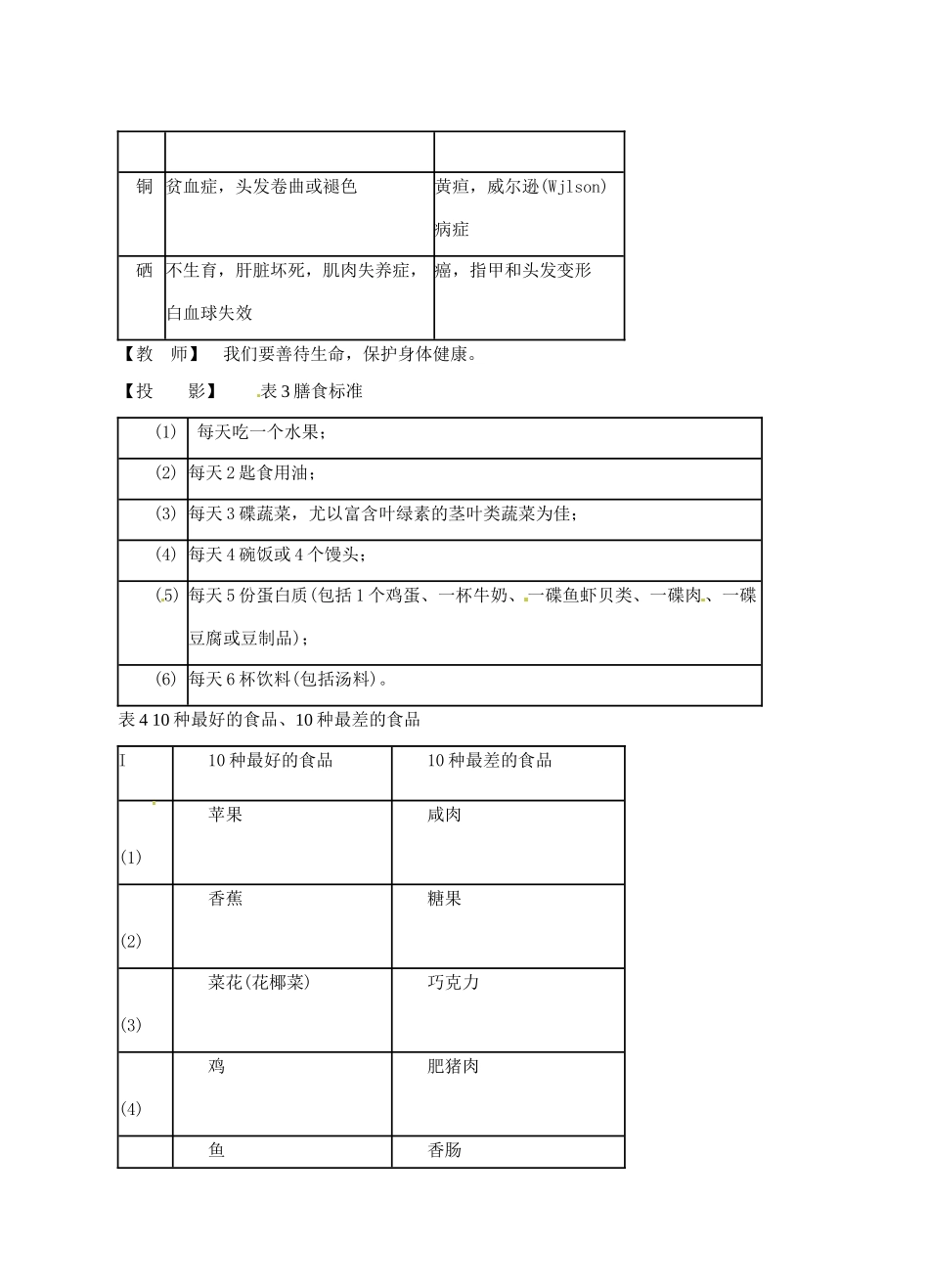 九年级化学 3.3 组成物质的化学元素教案2 沪教版_第3页