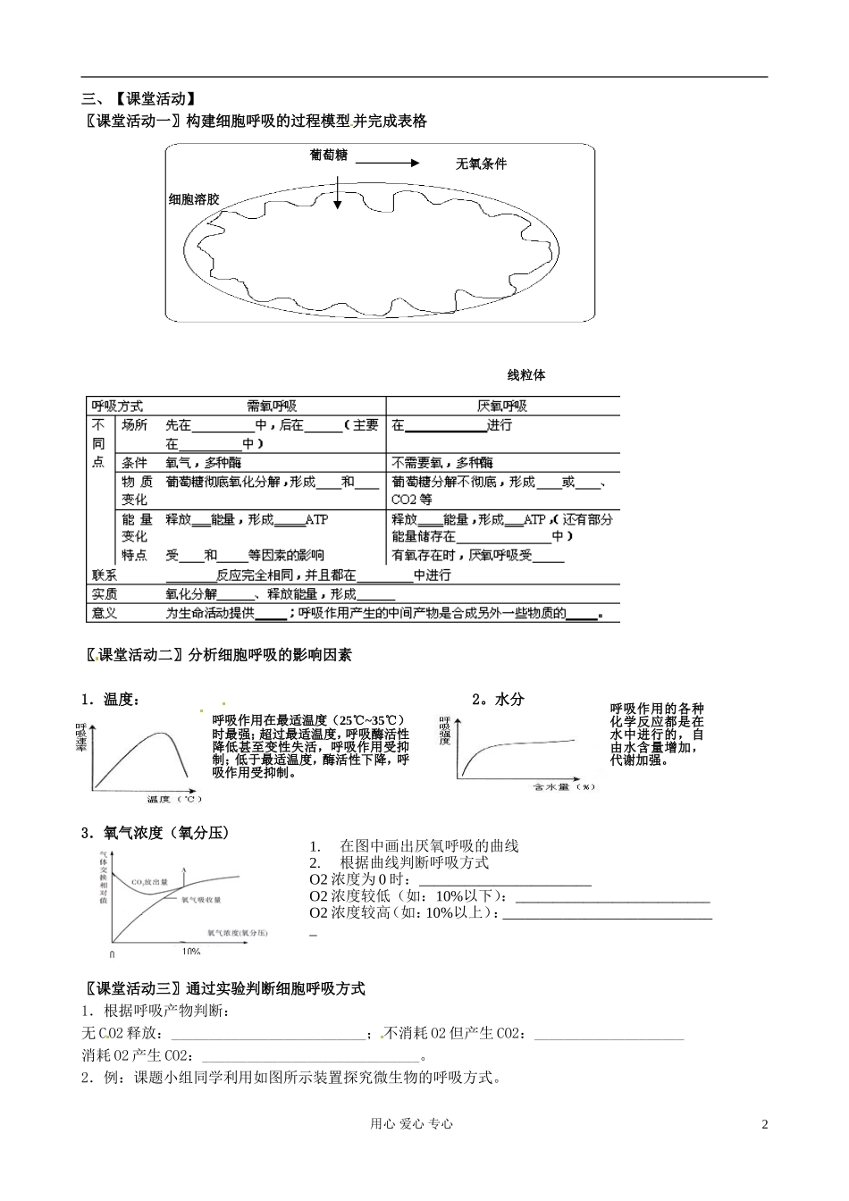 浙江省桐庐县富春高级中学高三生物一轮复习 细胞呼吸学案_第2页