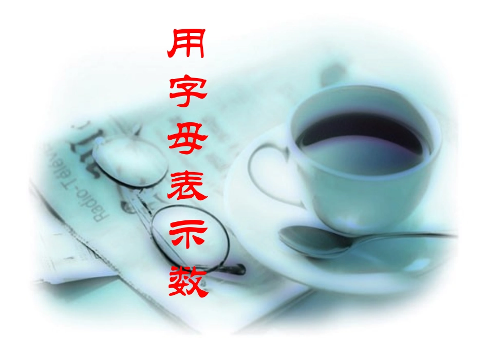 用字母表示数课件_第2页