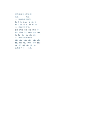拼音练习13