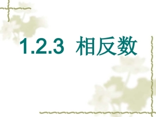 1.2.3-相反数.2.3-相反数