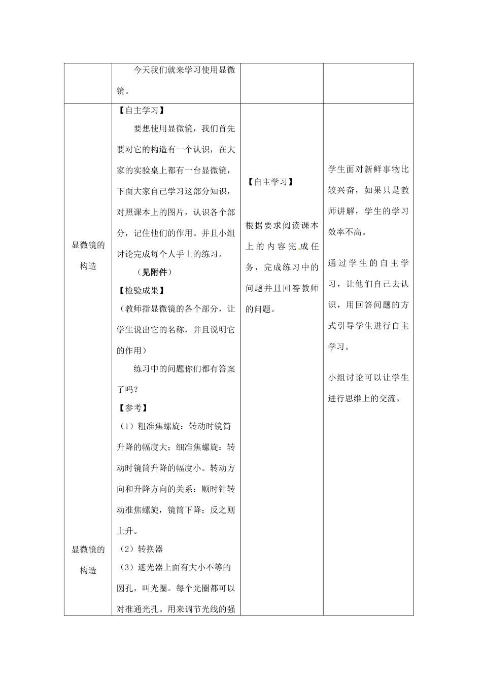 江苏省句容市七年级生物上册《学习使用显微镜》教案 新人教版_第3页