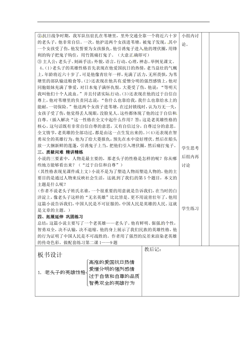 山东省邹平县实验中学八年级语文上册《第2课-芦花荡》教案(2)_第2页