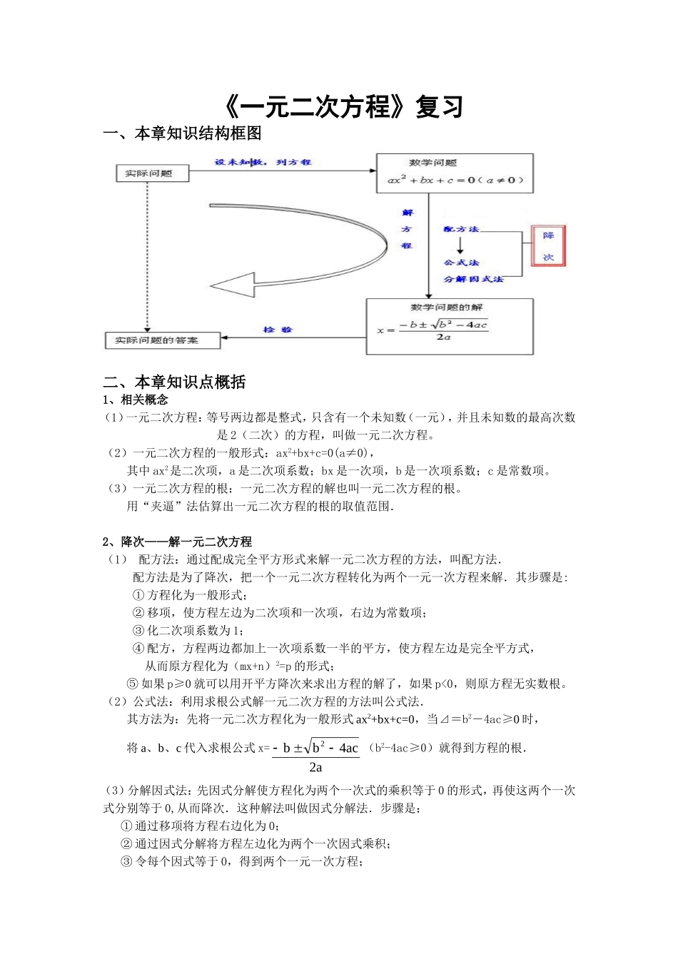 一元二次方程的复习-(6)_第1页