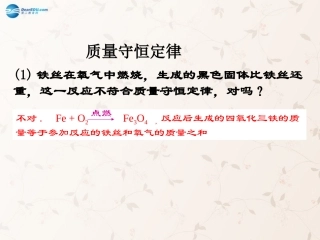 九年级化学上册 5.1 质量守恒定律课件 （新版）新人教版