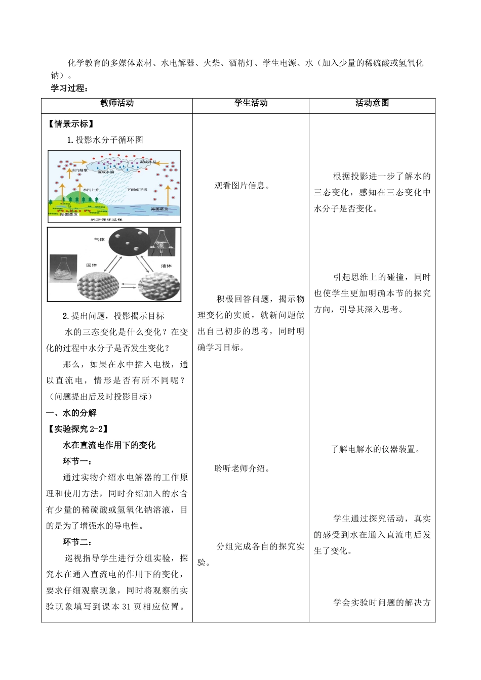 九年级化学 第二节 水分子的变化 鲁教版_第2页
