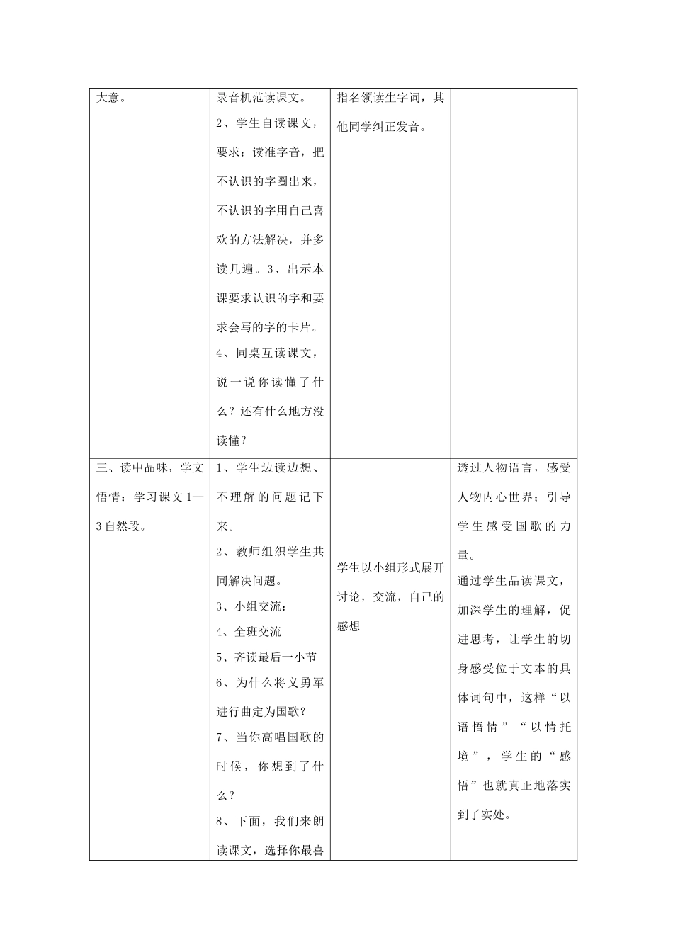 四年级语文上册 第九单元 音乐 17 中华民族的最强音备课教案 北师大版-北师大版小学四年级上册语文教案_第3页