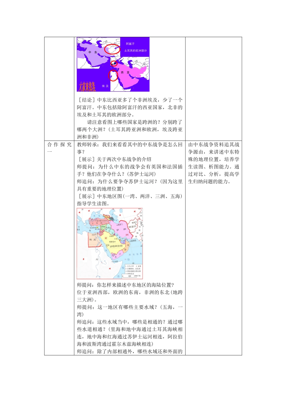 七年级地理下册 第七章 第二节中东教案 （新版）商务星球版-（新版）商务星球版初中七年级下册地理教案_第2页
