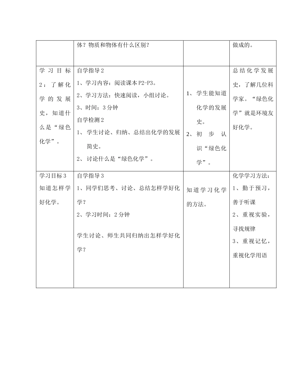 中考化学 绪言 化学使世界变的更加绚丽多彩教案-人教版初中九年级全册化学教案_第3页
