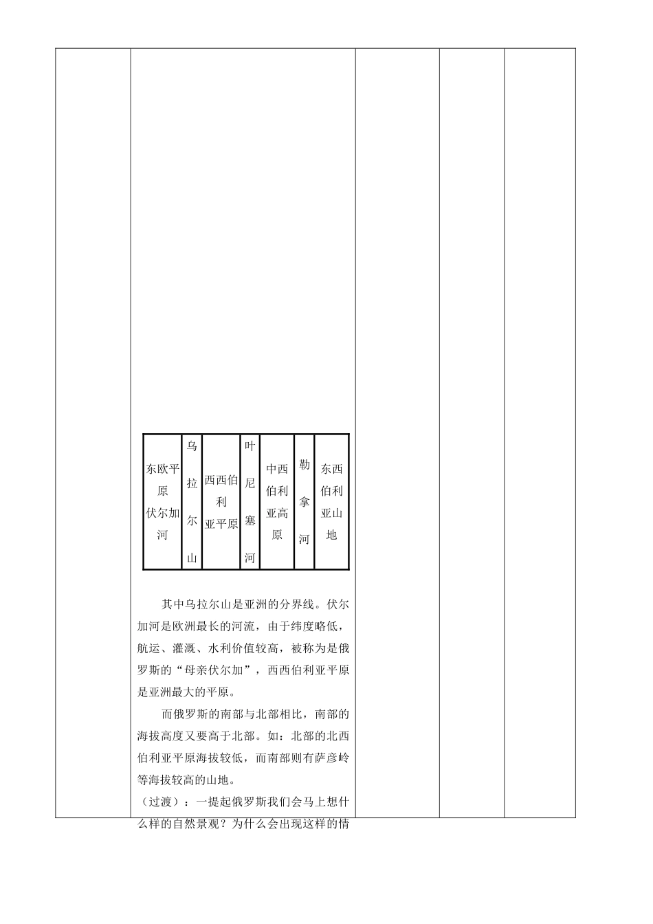 中考地理 俄罗斯复习教案-人教版初中九年级全册地理教案_第3页