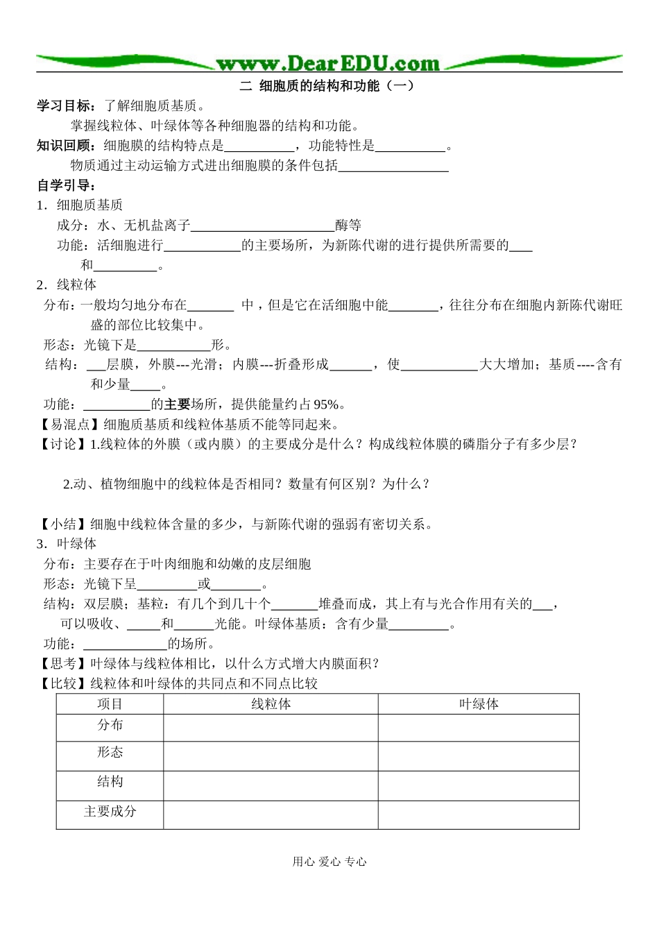 细胞质的结构和功能_第1页