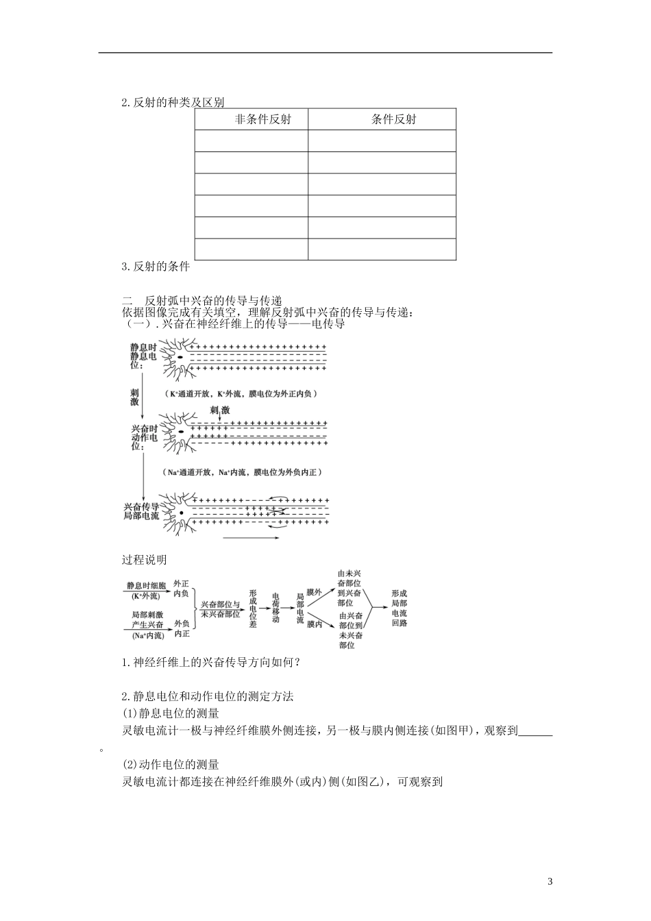 山东省沂水县第一中学高考生物一轮复习 通过神经系统的调节学案 新人教版_第3页