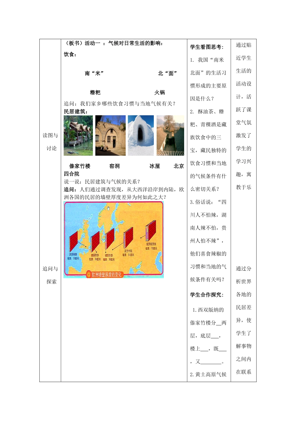 七年级地理上册 第4章 活动课 气候与我们的生产生活教案 （新版）商务星球版-（新版）商务星球版初中七年级上册地理教案_第3页