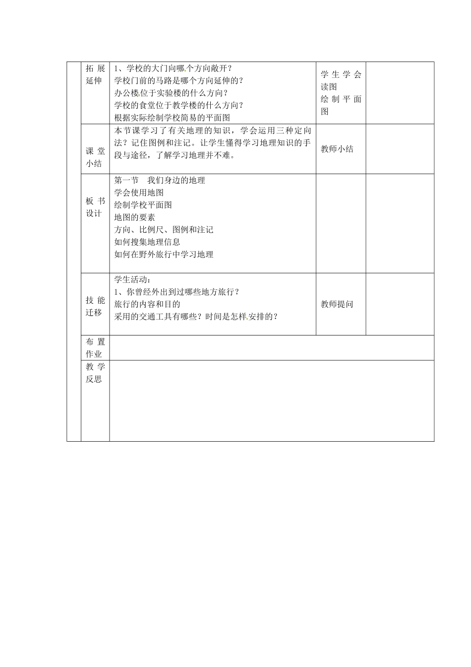 七年级地理上册 1.2 我们怎样学地理教案1 湘教版-湘教版初中七年级上册地理教案_第2页