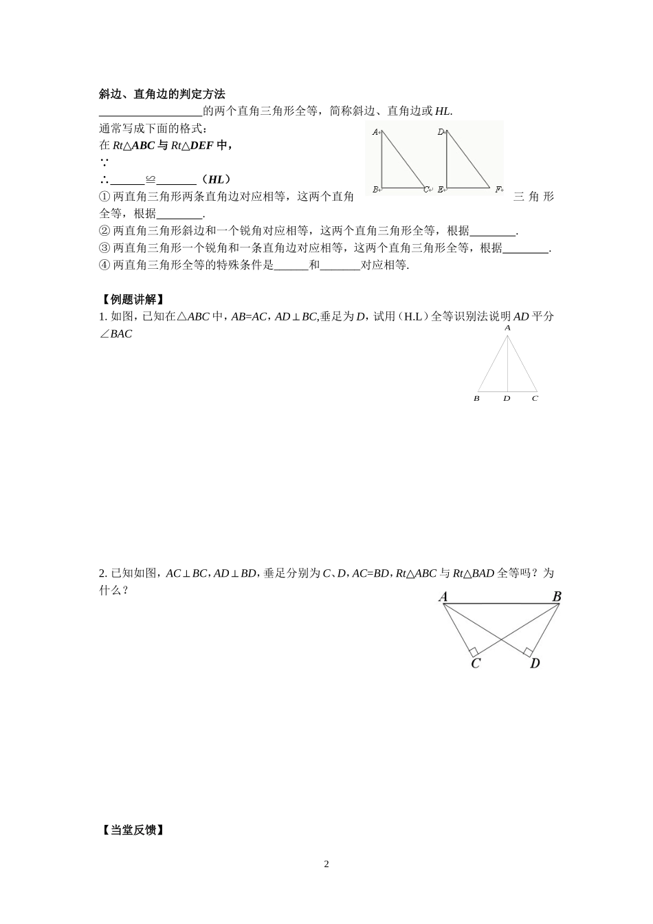 1.3探索三角形全等的条件(5)_第2页