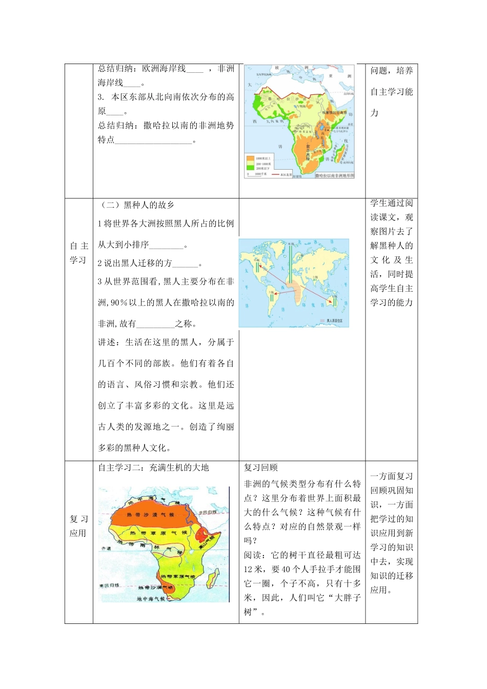 七年级地理下册 7.3撒哈拉以南的非洲教案 （新版）商务星球版-（新版）商务星球版初中七年级下册地理教案_第2页