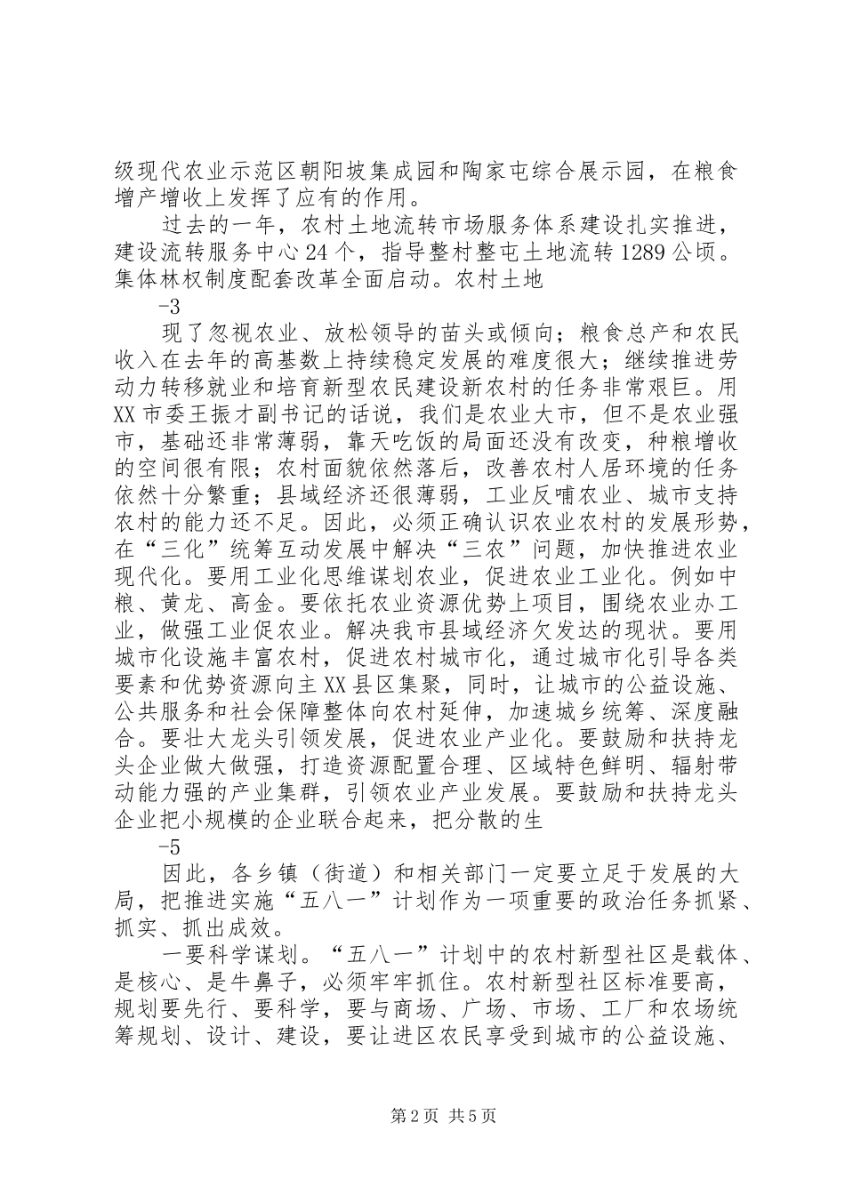 梅书记农村工作会讲话发言_第2页