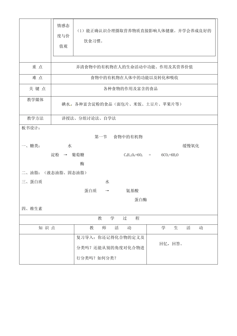 九年级化学 第八单元 化学物质与健康（全） 鲁教版_第3页