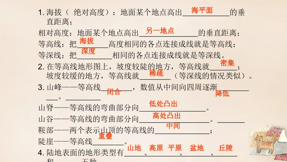 七年级地理上册 第一章 第四节 地形图的判读课件 新人教版_第3页