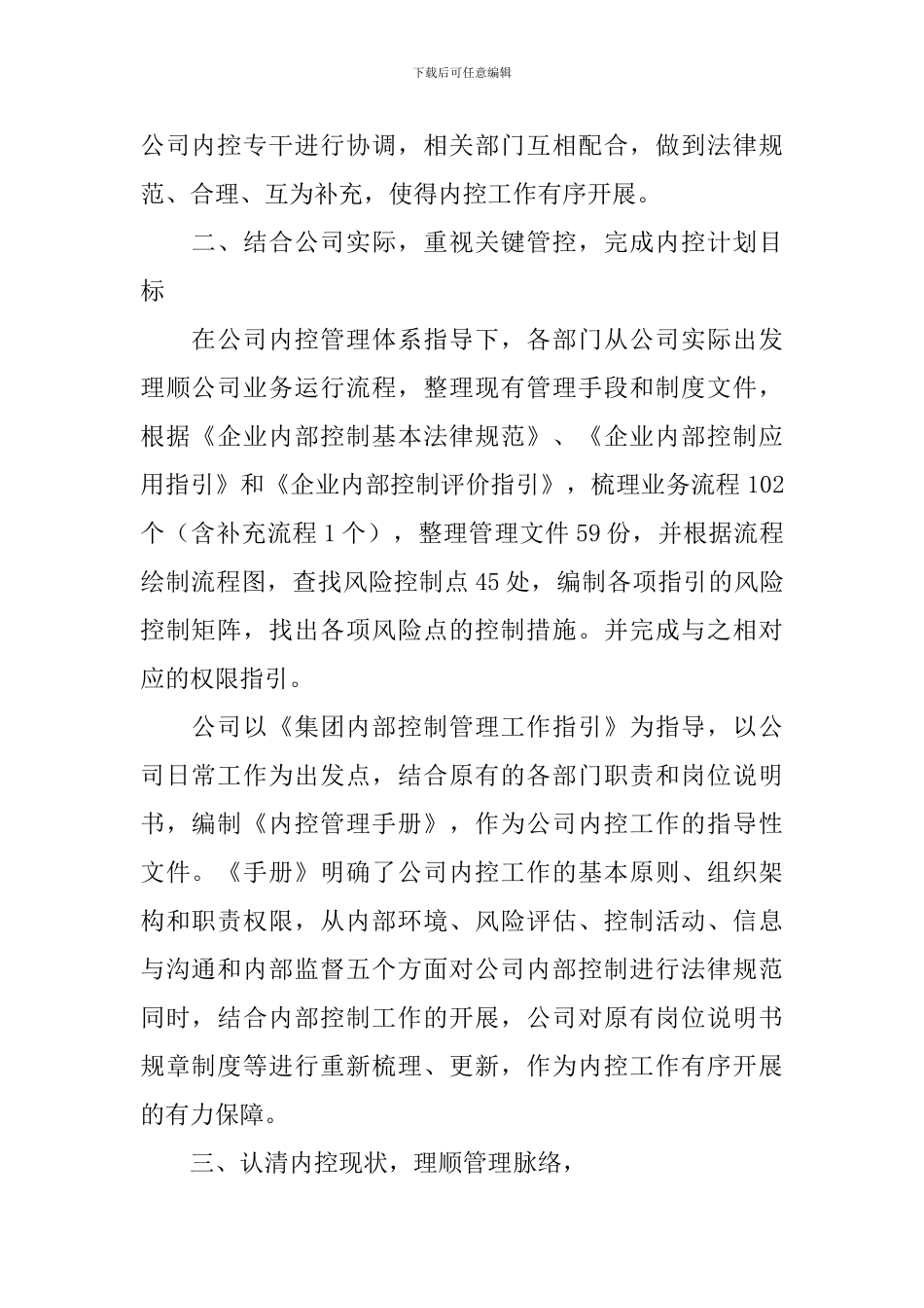 内部控制基础性评价工作总结_第2页