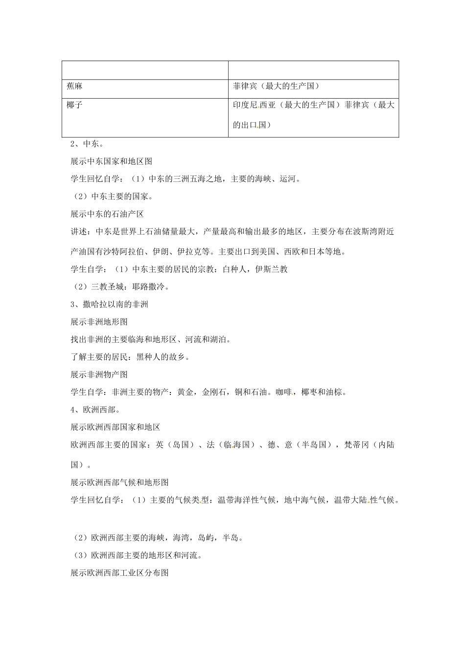 七年级地理下册 第8单元各具特色的地区（教案）商务星球版_第2页
