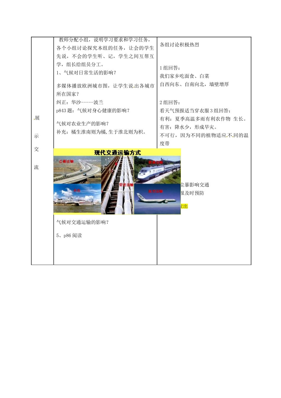 七年级地理上册 第四章 活动课 气候与我们的生产生活教案 （新版）商务星球版-（新版）商务星球版初中七年级上册地理教案_第3页