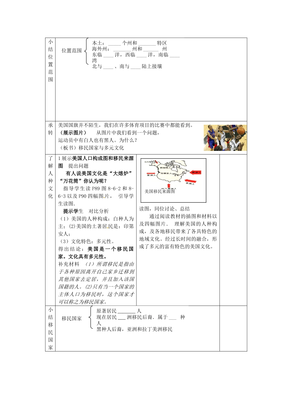 七年级地理下册 8.6 美国教案 （新版）商务星球版-（新版）商务星球版初中七年级下册地理教案_第3页