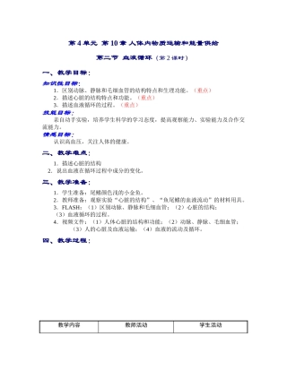 七年级生物血液循环2