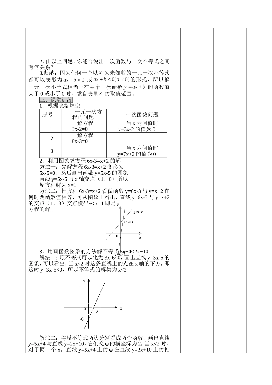 19.2.3一次函数与方程、不等式_第2页