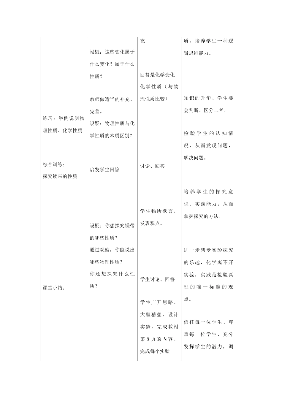 九年级化学上册 1.2化学研究些什么教案（第二课时） 沪教版_第3页