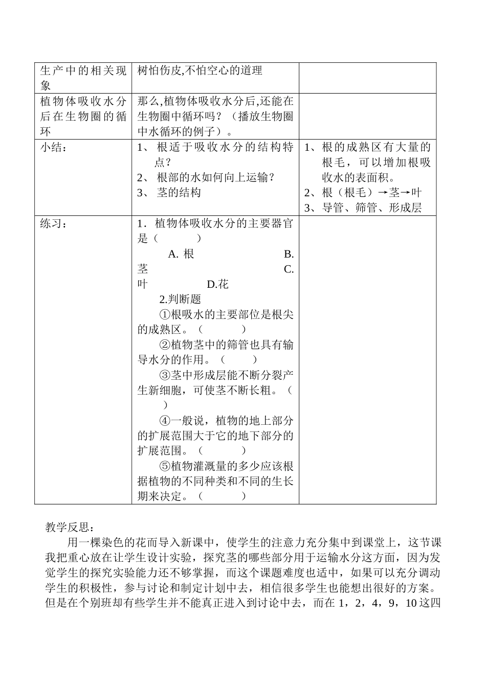 七年级生物 水分进入植物体的途径新人教版_第2页