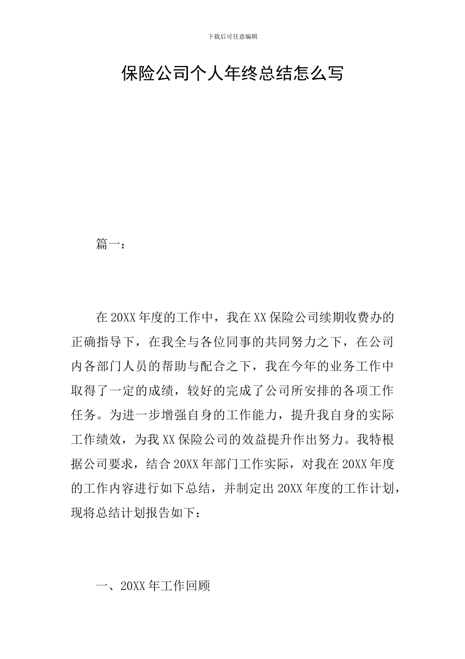 保险公司个人年终总结怎么写_第1页