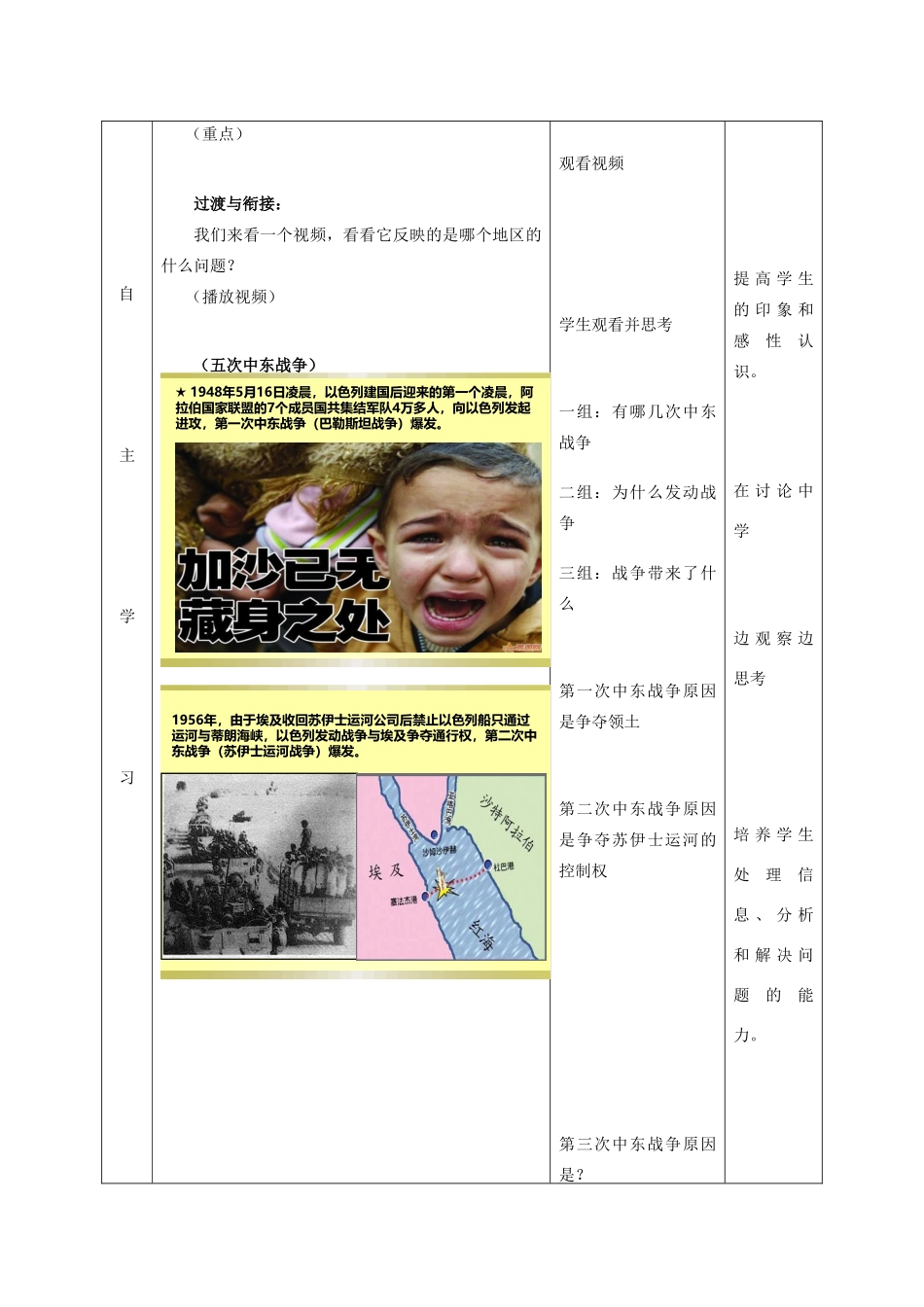 七年级地理下册 第八单元 探究课聚焦中东 地区冲突的地理背景教案1 商务星球版-商务星球版初中七年级下册地理教案_第2页