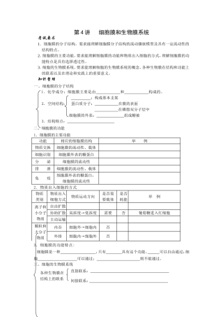 细胞膜和生物膜系统