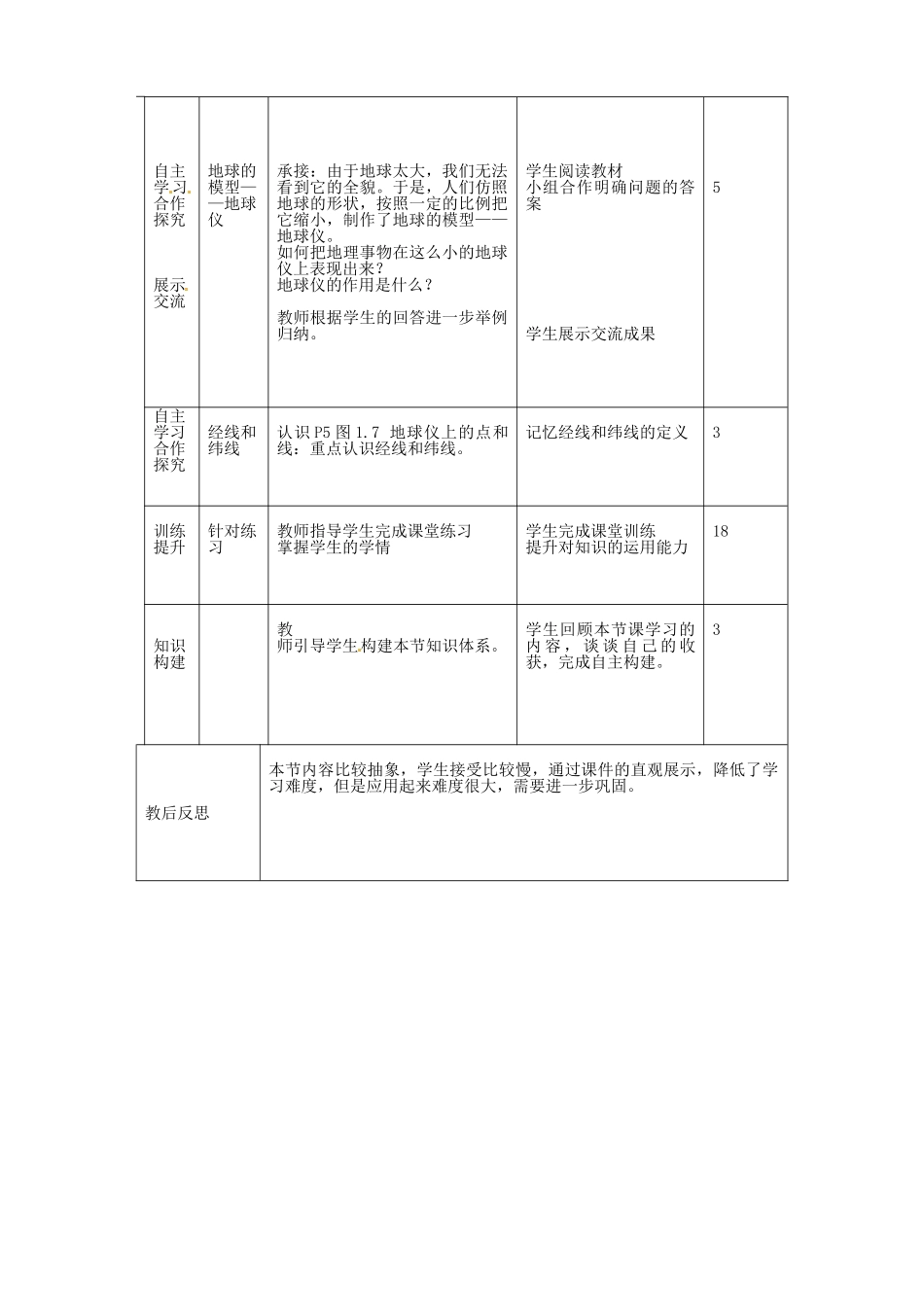 山东省临沭县第三初级中学2012年秋七年级地理上册《1.1地球和地球仪》教案一 新人教版_第3页