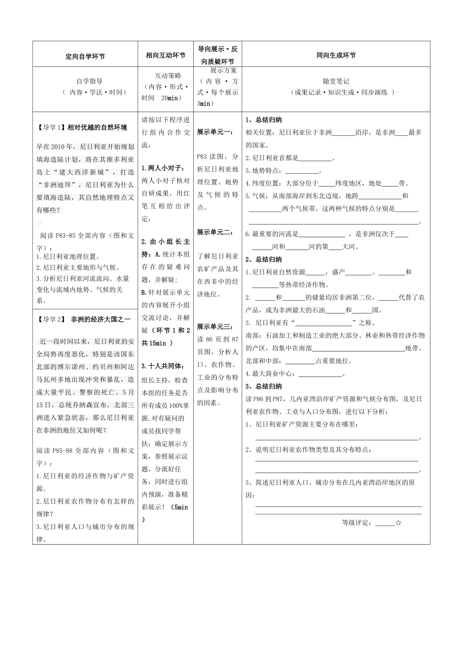 七年级地理下册 10.5 尼日利亚——非洲人口最多的国家教案 晋教版-人教版初中七年级下册地理教案_第2页