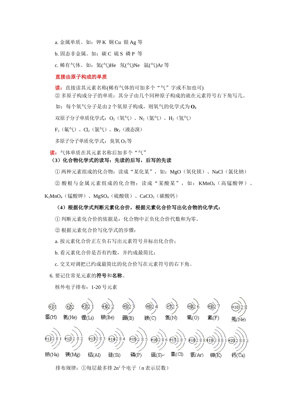 九年级化学 总复习专题一基本知识、理论（一）教案_第2页