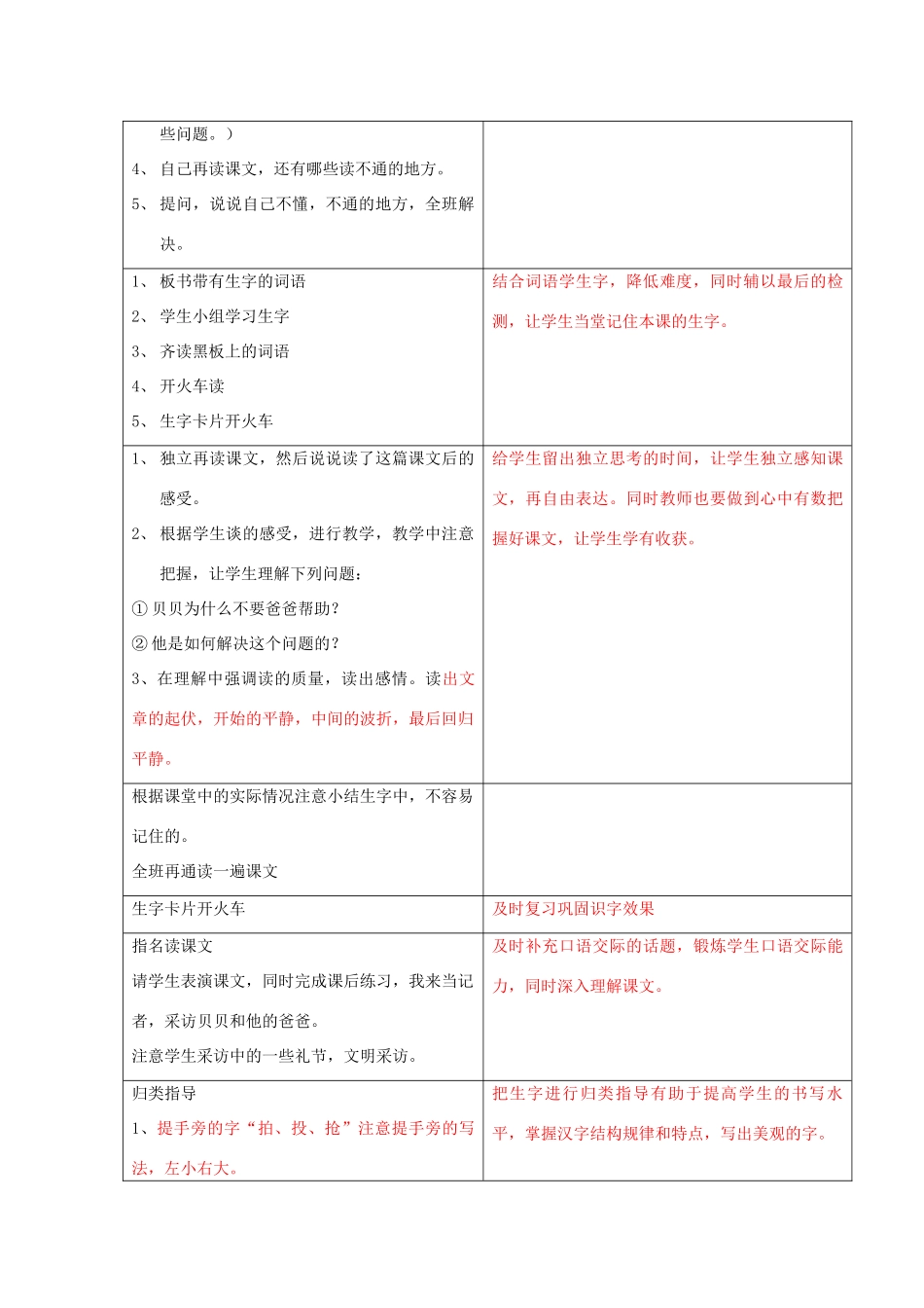 秋二年级语文上册《我想我能行》教案 冀教版-冀教版小学二年级上册语文教案_第2页