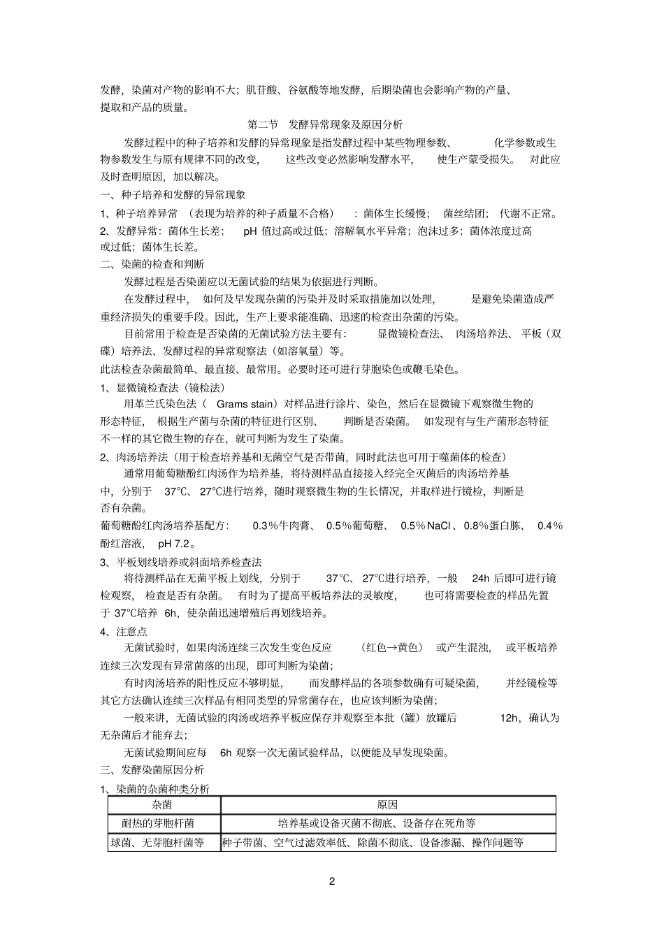 发酵过程染菌及其防治_第2页