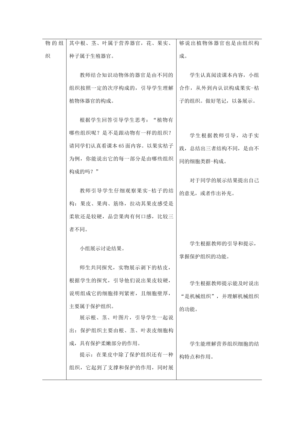 七年级生物上 2.2.2 植物体的结构层次教学设计 新人教版-新人教版初中七年级全册生物教案_第3页