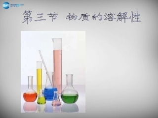 九年级化学全册 6.3 物质的溶解性课件1 （新版）沪教版