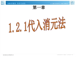 1.2.1代入消元法