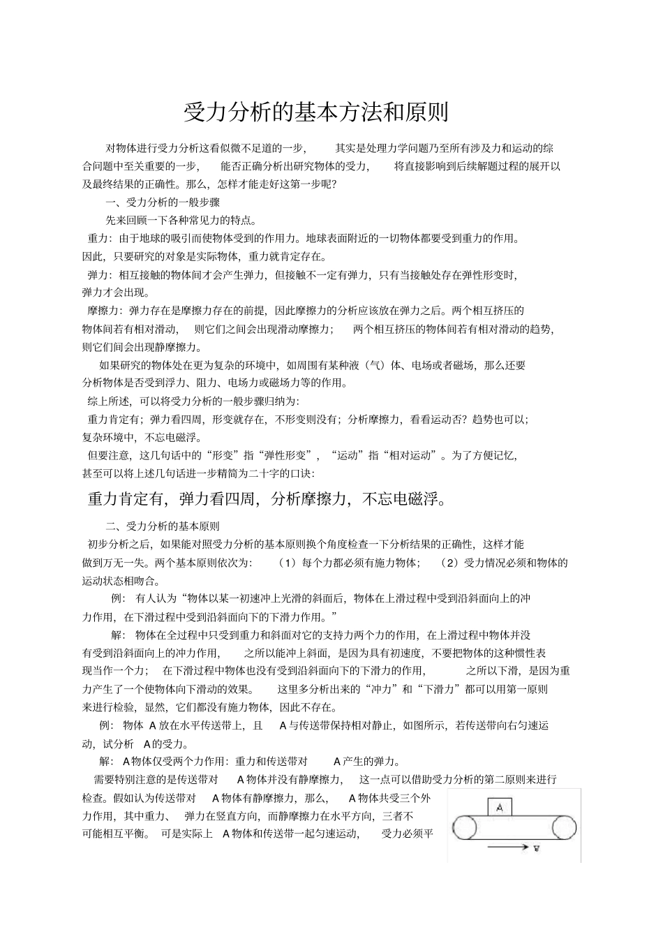 受力分析的基本方法和原则_第1页