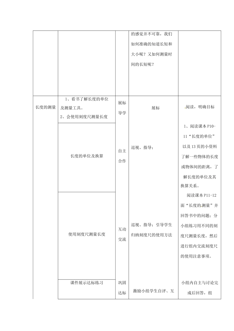 湖北省宜都市红花套镇初级中学八年级物理上册 第一章 第一节 长度时间测量教案 （新版）新人教版_第2页
