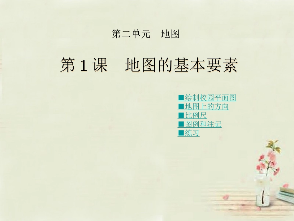 七年级地理上册 2.1 地图基本要素（第1课时）课件 （新版）商务星球版_第1页