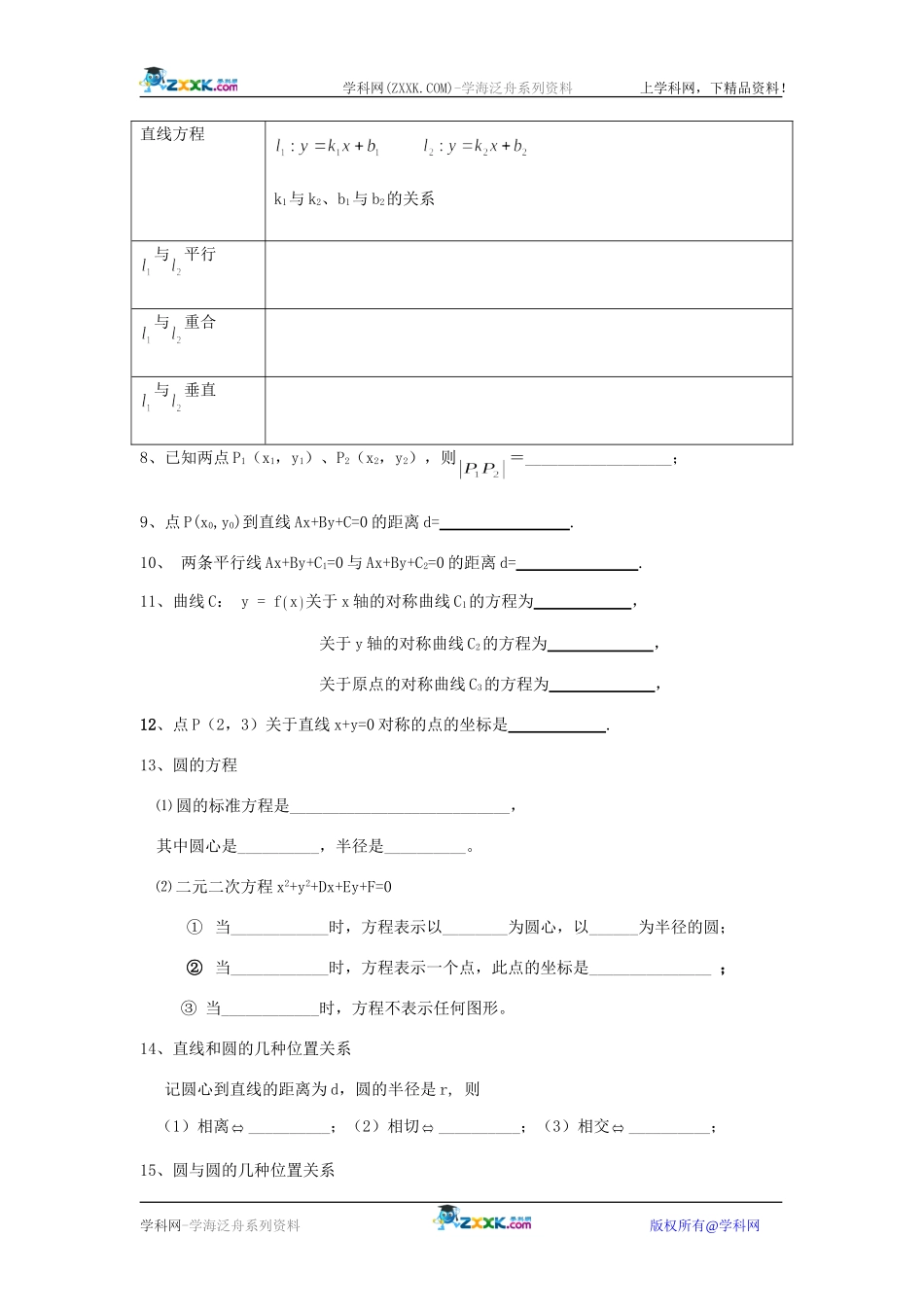 直线和圆基本概念总结_第2页