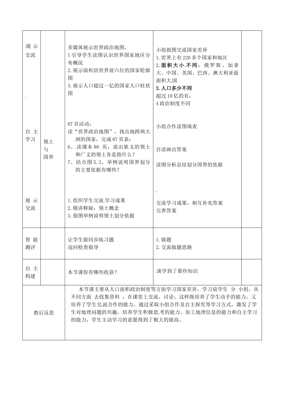 山东省临沭县第三初级中学2012年秋七年级地理上册第五章《发展与合作》教案一 新人教版_第2页