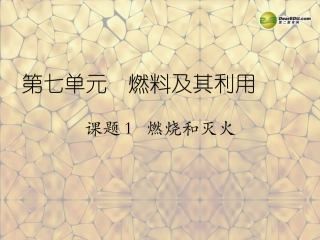 天津市梅江中学九年级化学上册 第七单元 燃料及其利用 课题1 燃烧和灭火课件 （新版）新人教版