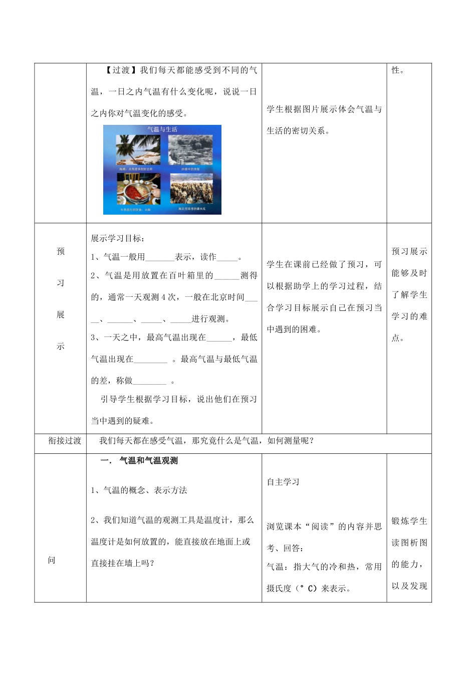七年级地理上册 第4章 第2节 气温的变化与差异（第1课时）教案 （新版）商务星球版-（新版）商务星球版初中七年级上册地理教案_第2页