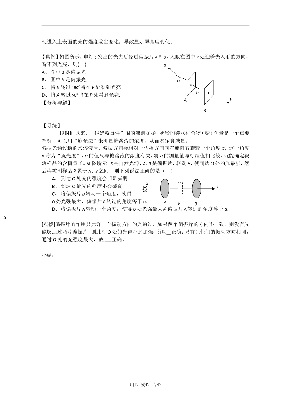 山西省怀仁一中高二物理学案：13.6 光的偏振_第2页